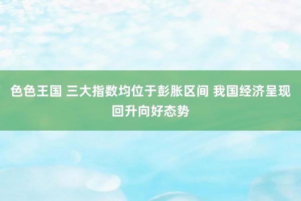 色色王国 三大指数均位于彭胀区间 我国经济呈现回升向好态势