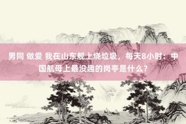 男同 做爱 我在山东舰上烧垃圾，每天8小时：中国航母上最没趣的岗亭是什么？
