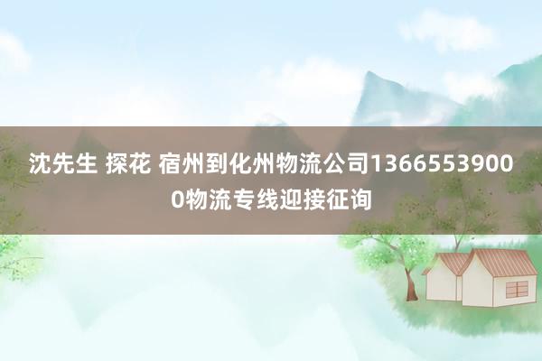 沈先生 探花 宿州到化州物流公司13665539000物流专线迎接征询